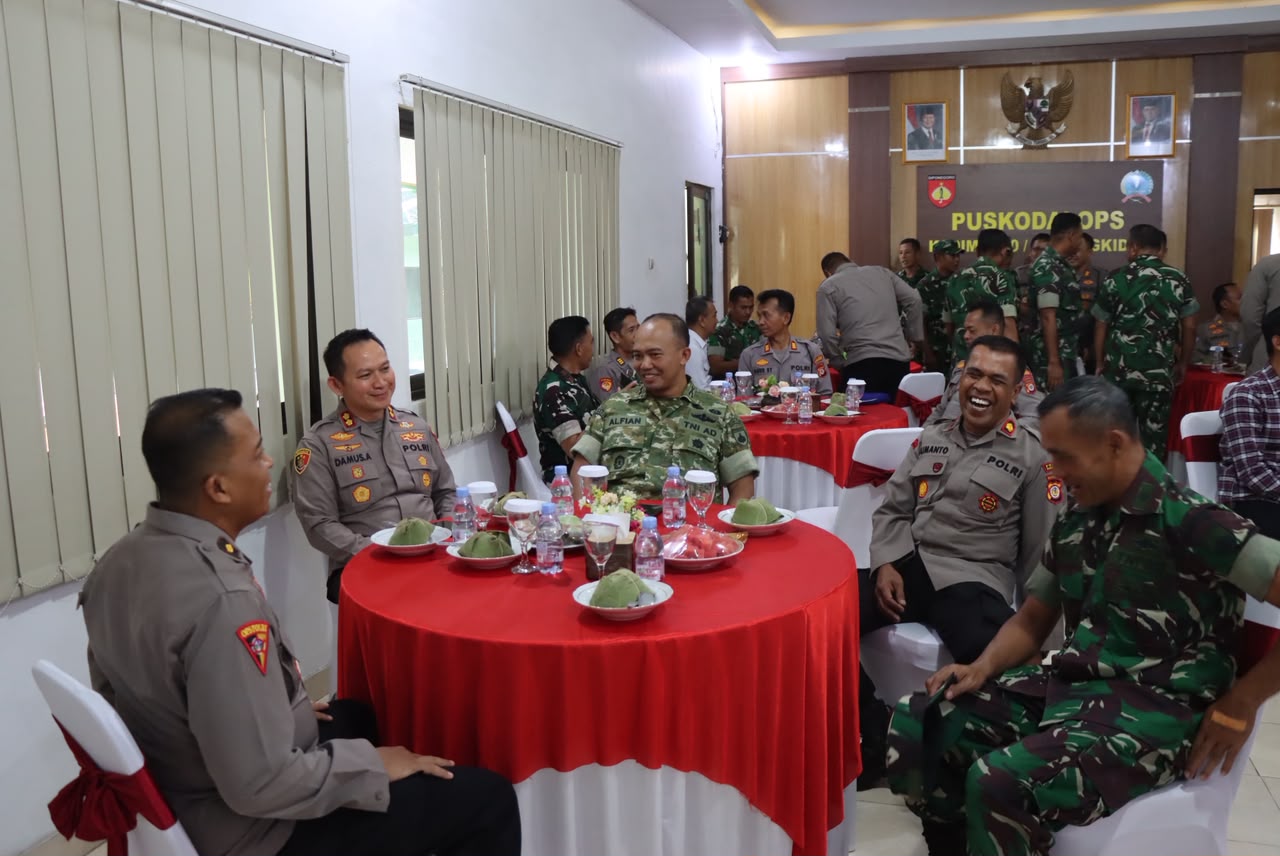 Sinergitas TNI-Polri Kokoh, Kapolres Gunungkidul Sambangi Makodim 0730/GK.